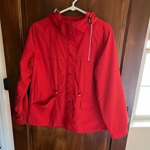 J Crew Red Raincoat